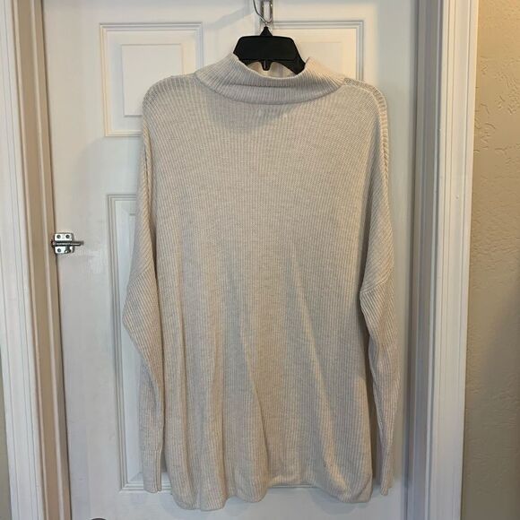 Sonoma Oatmeal Colored Mock Turtleneck Sweater - Picture 3 of 6